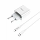 Мережевий зарядний пристрій з кабелем HOCO C76A Plus Speed source PD20W charger set(C to iP) White (6931474746924) - изображение 1