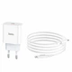 Мережевий зарядний пристрій з кабелем HOCO C76A Plus Speed source PD20W charger set(C to iP) White (6931474746924) - изображение 5