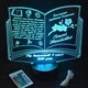 Именной светильник 3D LED ночник учителю,для учителя, подарок на день учителя от учеников (16 цветов свечения) с пультом ДУ под заказ (НЧ0029-1) - изображение 5