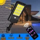Уличный прожектор с солнечной панелью и пультом ДУ Solar 612-ip65 c датчиком движения, влагозащищенный Черный - изображение 1