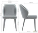 Стілець обідній Michigan 850*480*600 Сталь/Текстиль, колір чорний/меланж сірий AMF - зображення 9
