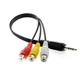 Кабель аудио/видео Jack 3.5mm M-3xRCA F Value S0383 0.15м - изображение 2
