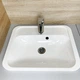 Раковина, умивальник врізний, штучний камінь ADAMANT Option Classic White 550x430 - зображення 5