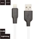 Кабель для зарядки Hoco - X21 Plus Silicone USB на Lightning (1 метр, 2.4А, оплетка TPE, лайтинг) - Черный Белый - изображение 1