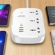 Сетевой удлинитель фильтр LDNIO SCW3451 |WiFi Управление, 2500W, 2M, 3 розетки, 3USB/1Type-C, QC/PD, 3A/30W| White - изображение 4