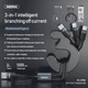 Кабель REMAX Combo Lightning / Micro USB / Type-C Sury 2 Series 3-in-1 Cable RC-070th |1.2m, 2A| black - зображення 3