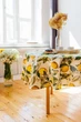 Водоотталкивающая скатерть на стол TouchableLinen 1 шт 150х250 см Принт лимоны Хлопок с тефлоновым покрытием - изображение 2
