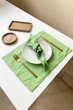 Салфетки из хлопка TouchableLinen 1 шт Салатовый Хлопковые салфетки для сервировки стола 45х45 см - изображение 2