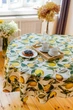 Водоотталкивающая скатерть на стол TouchableLinen 1 шт 150х250 см Принт лимоны Хлопок с тефлоновым покрытием - изображение 4