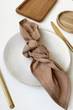 Салфетки из хлопка TouchableLinen 1 шт Коричнево золотой Хлопковые салфетки для сервировки стола 45х45 см - изображение 6