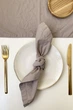 Салфетки из хлопка TouchableLinen 1 шт Бежево серый Хлопковые салфетки для сервировки стола 45х45 см - изображение 1