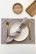 Салфетки из хлопка TouchableLinen 1 шт Бежево серый Хлопковые салфетки для сервировки стола 45х45 см - изображение 2
