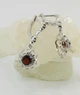 Серьги из серебра с гранатом и куб. цирконами 101346/18) - изображение 4