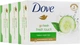 Упаковка крем-мыла Dove Прикосновение свежести 135 г х 3 шт (7501056371821) - изображение 1