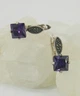 Серьги из серебра ( в футляре) с капельным серебром и куб. цирконами "Квадраты" (103729/68) - изображение 5