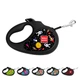 Поводок-рулетка для собак WAUDOG R-leash, рисунок "NASA", M, до 25 кг, 5 м, светоотражающая лента черный - изображение 1