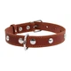 Ошейник "CoLLaR" одинарный с украшениями (ширина 25мм, длина 38-50см) коричневый - изображение 2