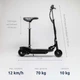 Дитячий електросамокат E-Scooter з сидінням 12-14 км/ч чорний - изображение 2