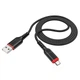 Кабель HOCO X59 USB to Micro 2.4A, 1m, nylon, TPE connectors, Black - изображение 3