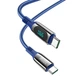 Кабель HOCO S51 Type-C to Type-C 100W, 1.2m, nylon, zinc+TPE connectors, Blue (6931474749260) - зображення 1