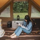 Плед ковдра Naturehike Outdoor Warm Geometric NH20FS036 коричневий - зображення 3