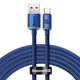 Кабель Baseus Crystal Shine USB 2.0 to Type-C 100W 2M Синий (CAJY000503) - изображение 1