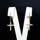 Серьги Xuping Jewelry "Крестики мерцающие" позолота (104027) - изображение 3