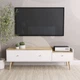 Тумба TV скандинавская Asgard 1530x495x400 белая аляска/дуб крафт золотой (GAAG08011200000) - изображение 2