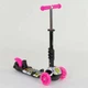 Самокат беговел трехколесный Best Scooter с сидением родительской ручкой подсветкой колес Розовый абстракция(74230) - изображение 3