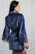 Халат короткий с кружевом Felena Royal Blue 238 52(3XL) Синий - изображение 2
