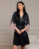 Халат с кружевом Felena Rose 234 black 44(M) Черный - изображение 1