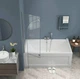 Скляна шторка для ванни AVKO Glass RDW02-J2 100x140 Silver - зображення 4