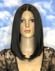 Парик на сетке PoliLy Lace Wig Momo № 1B каре чорный, термостойкое волокно - изображение 2