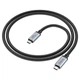 Кабель швидкісний 40 Гбіт/с 4K 60 FPS Type-C на Type-C USB 4.0 HOCO 40Gbps super-speed (1m, 100W, 4K). Black - зображення 2