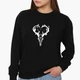 Свитшот женский Олень (Deer) (8771-2072) Черный XXL - изображение 1