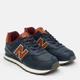 Мужские кроссовки кожаные New Balance 574 ML574OMC 40.5 (7.5) 25.5 см Темно-синие (739980544210) - изображение 2