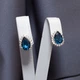 Серьги гвоздики синие капли 614 KH01 AB - изображение 1