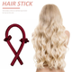 Мягкие бигуди для холодной завивки волос и создания локонов Navi Hair Hold с резинками и заколкой Бордо - изображение 3