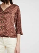 Атласная блуза New Look 06157454 XS (98911XS) Коричневый - изображение 5