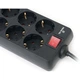 Сетевой фильтр питания REAL-EL RS-8 Protect 5m, black (EL122300024) - изображение 3