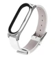 Кожаный ремешок Primo Mijob для фитнес браслета Xiaomi Mi Smart Band 7 - White&Silver Primo белый - изображение 2