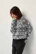 Джемпер oversize в українському стилі Заріна сірий One Size - зображення 9