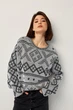Джемпер oversize в українському стилі Заріна сірий One Size - зображення 10
