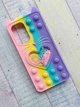 Чохол Попіт Антистрес Поп-Іт Pop It для Samsung Galaxy А53 4G / 5G Котик із серцем Рожево-фіол. - зображення 1