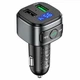 АЗП з FM-модулятором HOCO E67 Fighter QC3.0 18W car BT FM transmitter Black - изображение 1