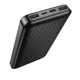 УМБ BOROFONE BJ3 Minimalist Power bank 10000mAh Black 2USB+Type-C+microUSB - зображення 1