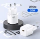 Швидкий зарядний пристрій USAMS US-CC124 T36 20W Single port Mini Fast Charger в комплекті з кабелем USAMS U63 Type-C To Lightning 20W PD Fast Charging Data Cable 1.2m White - изображение 7