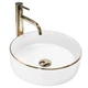 Умивальник Rea Sami 36x36 gold edge (REA-U6758) (00138615) - изображение 1