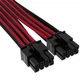Кабель-перехідник Corsair Premium Individually Sleeved 12+4pin PCIe Gen 5 12VHPWR 600W cable, Type 4, RED/BLACK (CP-8920334) - зображення 2
