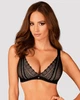 Эротическое женское бельё Бюстгалтер Бра Obsessive Estiqua bra Чёрный M/L ( SO7259 ) - изображение 1